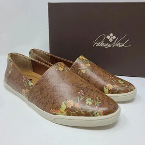 New Patricia Nash Lola Leather Floral Map Shoes 6.5